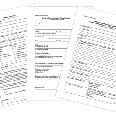 Formulare des Stadtarchivs