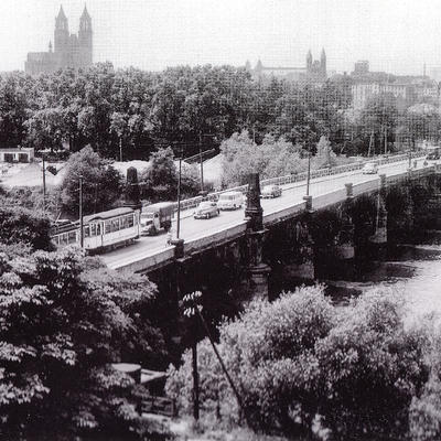 Anna-Ebert-Brücke im Jahr 1966