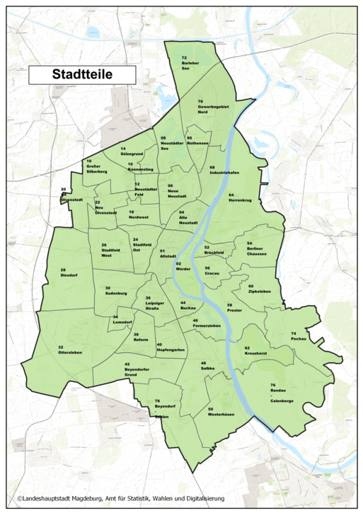 Stadtgliederung / Landeshauptstadt Magdeburg - magdeburg.de