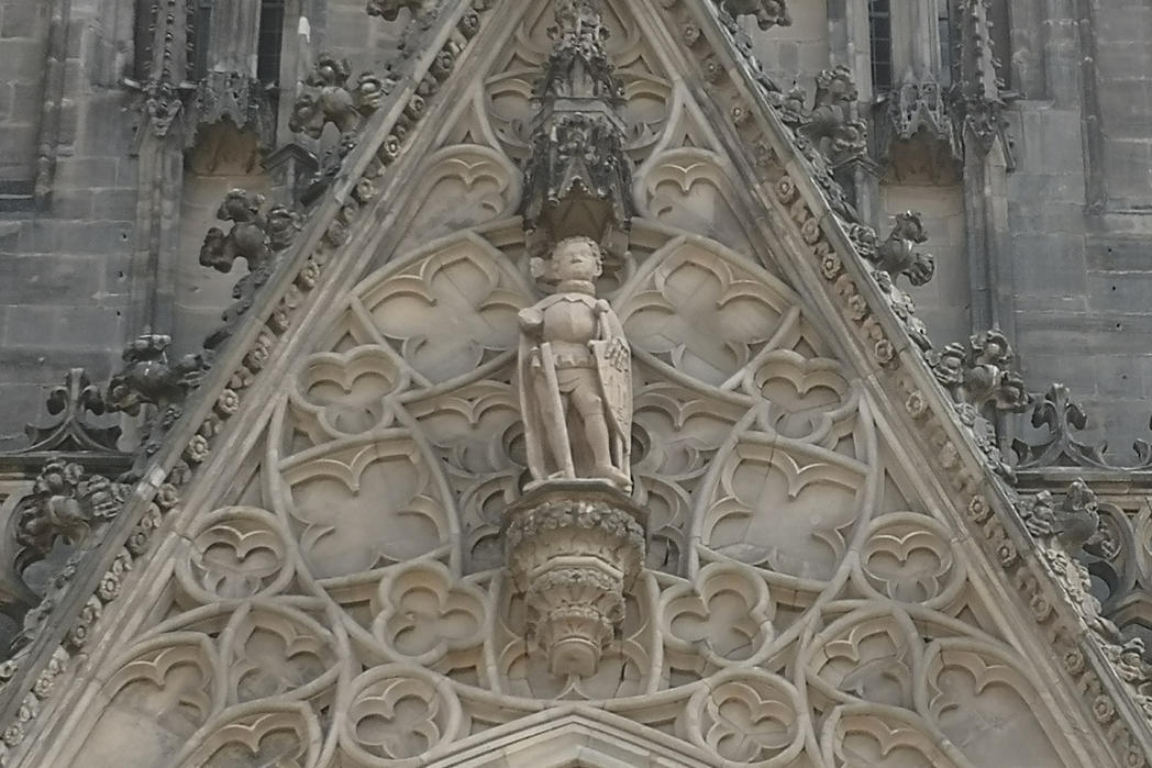 Statue des Kaisers Otto am Westportal @Magdeburg Marketing