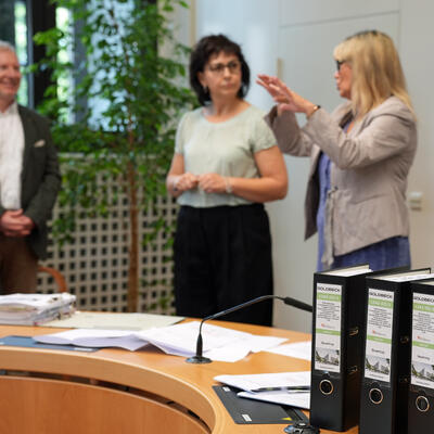 Chris Wasser, Katrin Gabriel und Simone Borris im Gespräch