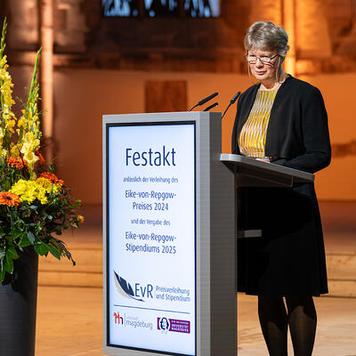  Preisträgerin des Eike-von-Repgow-Preises 2024: Prof. Dr. Hedwig Röckelein, 