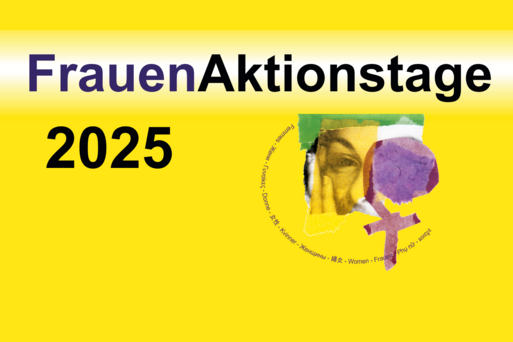 Banner mit der Aufschrift Frauen Aktionstage 2025