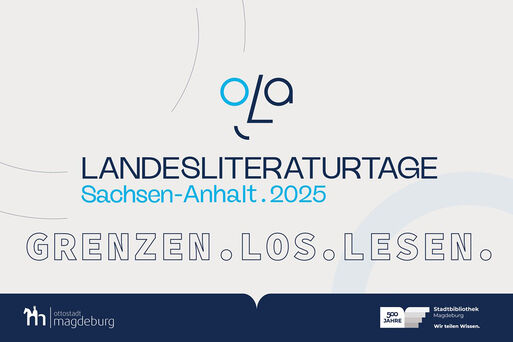 Werbebanner mit dem Aufdruck Landesliteraturtage 2025